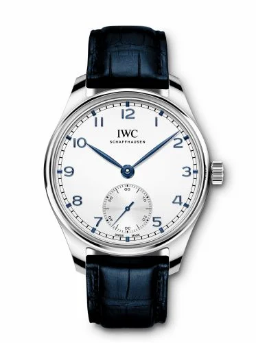 IWC Portugieser Automatic 40 Stainless Steel / Silver - Blue / Alligator IW3583-04 (IW358304)